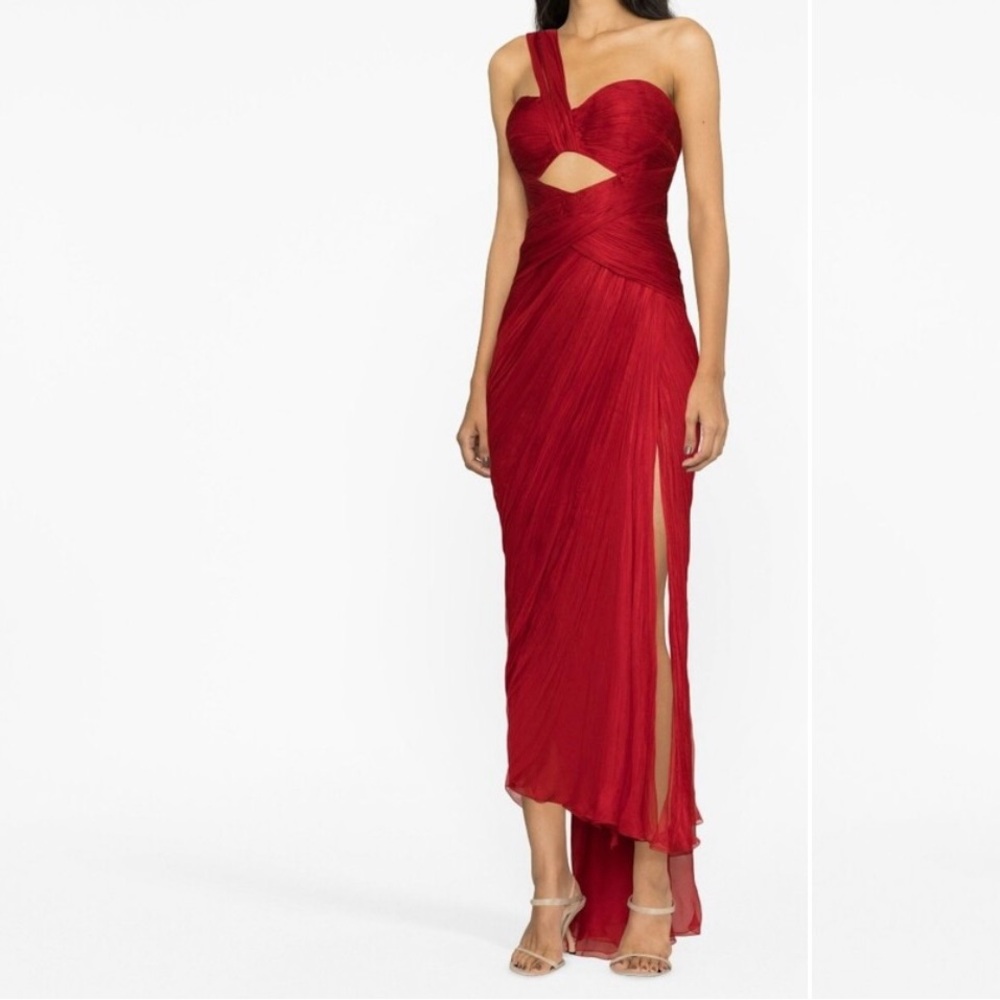Sold***Maria Lucia Hohan Red Silk Gown